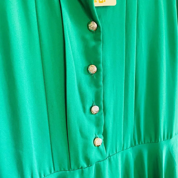 NWT New with Tags Meiefang Size Medium Dress - Green Mini Retro Flare - Picture 2 of 5